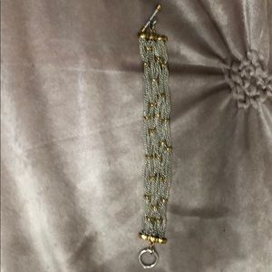 Silver and gold tone bracelet